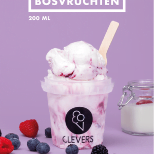 Clevers yoghurt bosvruchten ijs (200ml cup)